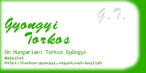 gyongyi torkos business card