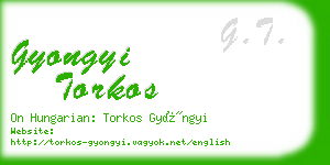 gyongyi torkos business card